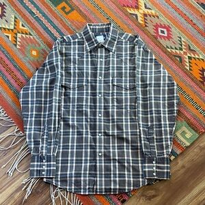 90s Wrangler Pearl Snap Men's Plaid Shirt